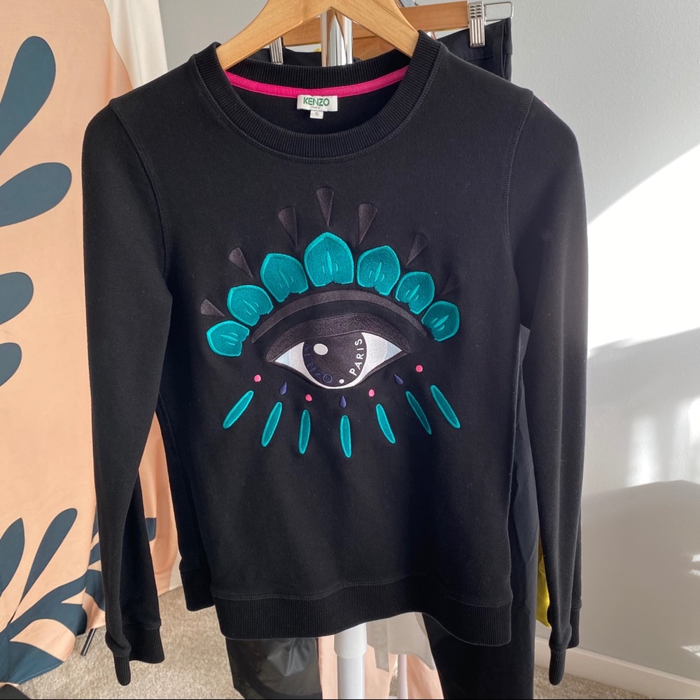 Kenzo Eye Sweatshirt Womens Black